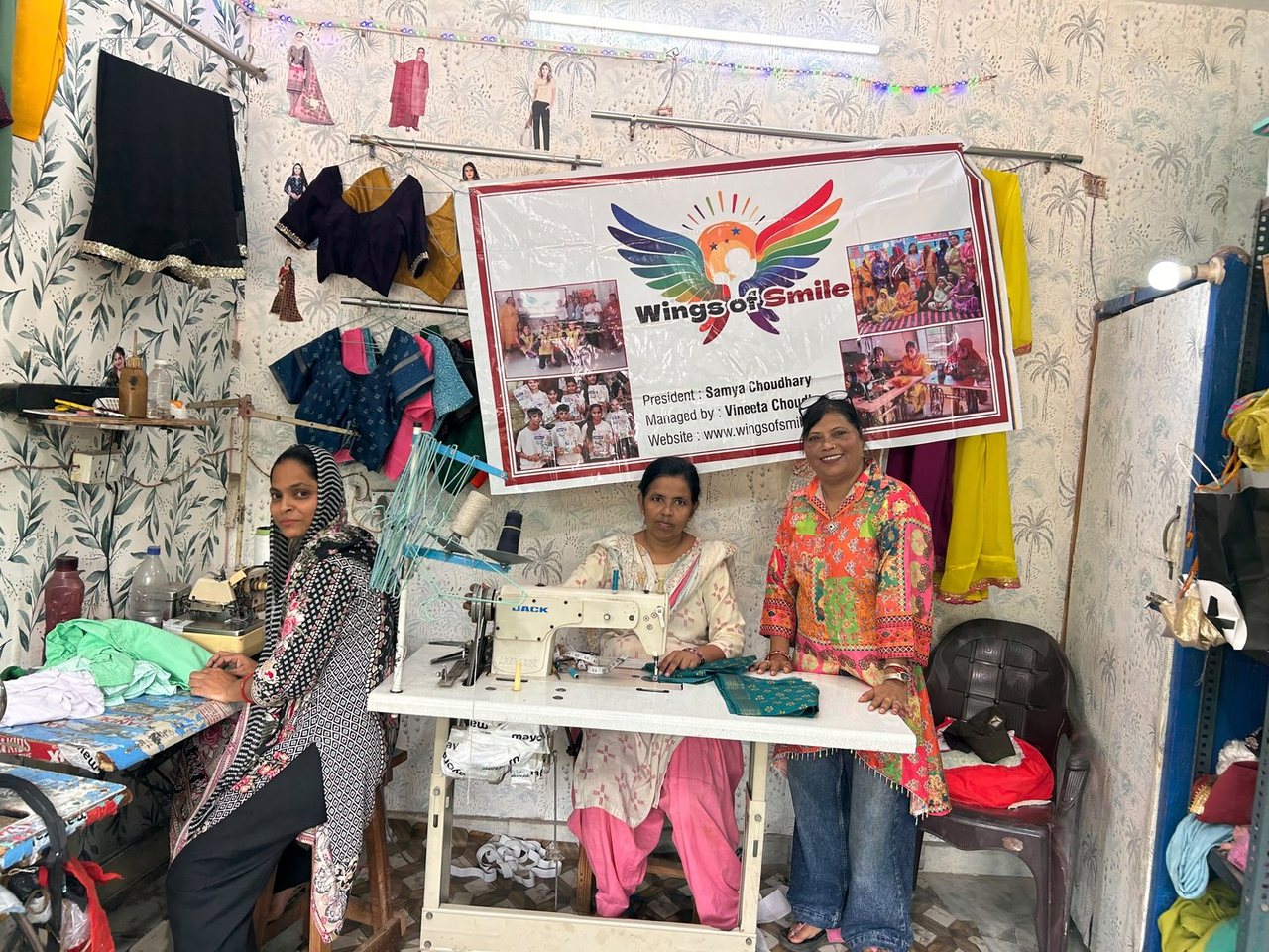 Hands-on practical sewing training session on industrial sewing machine at local tailoring workshop in Shastri Puram, Agra